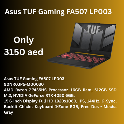 Asus TUF Gaming FA507 LP003 90NR0JP5-M00030 AMD Ryzen 7-7435HS Processor