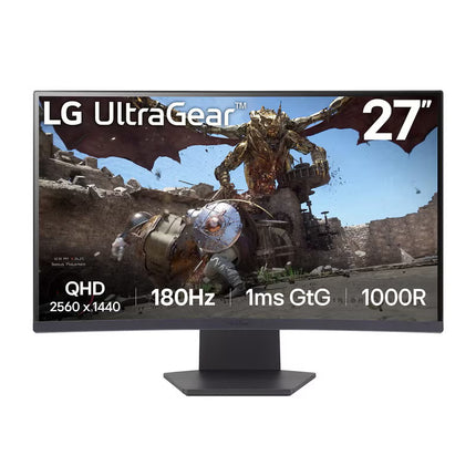 LG&nbsp;27-inch UltraGear QHD 1000R Curved Gaming Monitor – 27GS60QC-B Black
