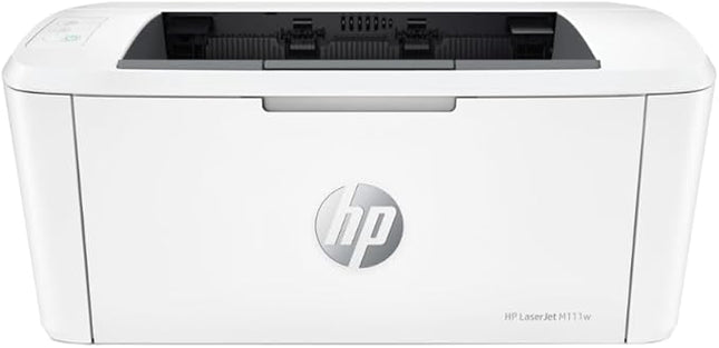 HP laser printer on a white background