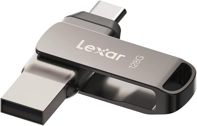 Lexar 256GB USB 3.1 Flash Drive, USB-A & USB C USB Stick up to 130MB/s Read, Type-C Thumb Drive Swivel Design, Jump Drive for USB3.0