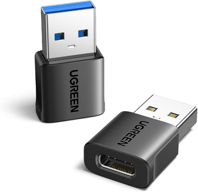UGREEN USB C to USB Adapter 2Pack 10Gbps Type C to A Connector, C Female to A Male Adapter, TypeC Converter for iPhone17 Pro Max,iPad Pro Air, Galaxy S23 S24 Ultra