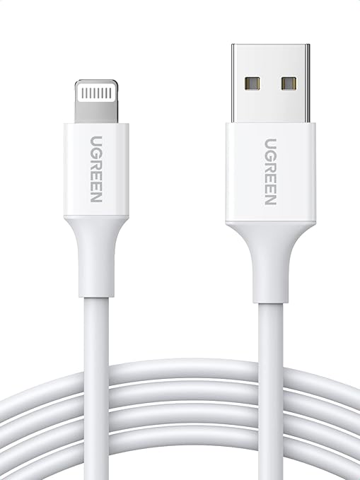 UGREEN iPhone Charger Cable 1M [MFi Certified] Lightning Cable 2.4A, USB A to Lightning Cord Power Delivery PD 20W, Compatible for iPhone 14/14 Pro/Plus/Pro Max,