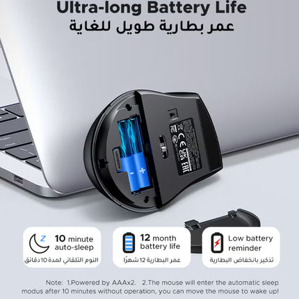 UGREEN Wireless Mouse 1600 DPI | Ergonomic 2.4GHz Mouse | With 6 responsive buttons