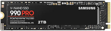 SAMSUNG 990 Pro 2TB NVMe M.2 Internal SSD, PCIe Gen 4.0 x4, NVMe 2.0 Interface, 7450 MB/s Sequential Read Speed, 6900 MB/s Sequential Write Speed, 3.3 Voltage, V-NAND 3-bit MLC