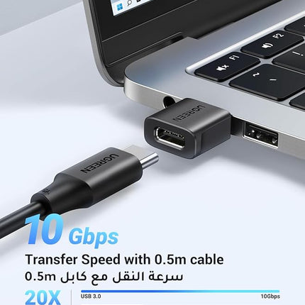UGREEN USB C to USB Adapter 2Pack 10Gbps Type C to A Connector, C Female to A Male Adapter, TypeC Converter for iPhone17 Pro Max,iPad Pro Air, Galaxy S23 S24 Ultra