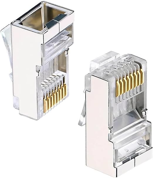 RJ45 CAT6A &amp; CAT6 Connector Plug – 100-Pack FTP