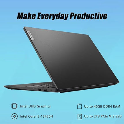 Lenovo Newest V15 Gen 4 Business Laptop, 15.6" FHD Display, Intel Core i5-13420H  16GB RAM, 512GB SSD, HDMI, RJ45, Wi-Fi, Windows 11 Pro, Black