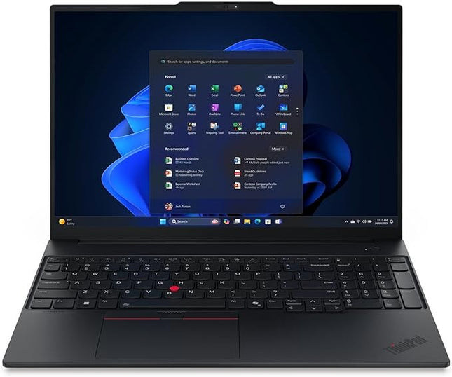 Lenovo ThinkPad E16 Gen 3 Laptop – Intel Core Ultra 7 256V, 16GB RAM, 512GB SSD, 16” WUXGA, DOS, Eng/ARB Keyboard | 22AY0016GR