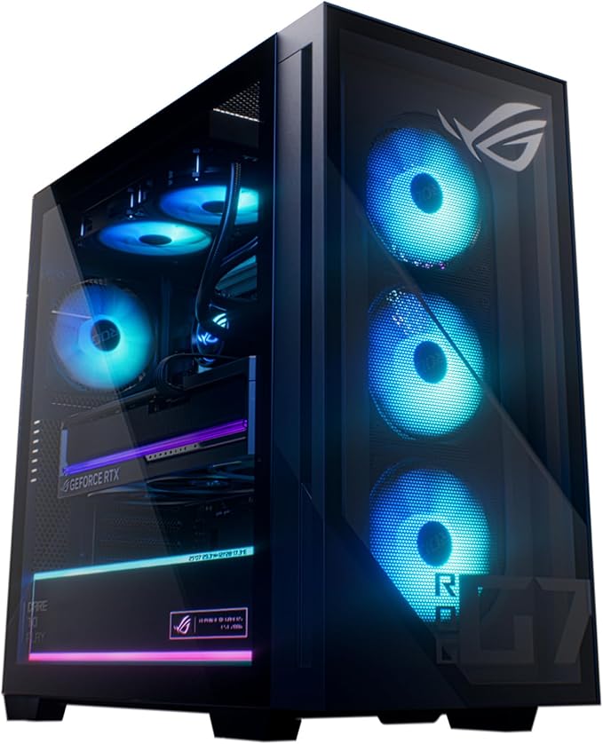 Asus Rog Computer Desktop Asus ROG Strix Tower Desktop PC, Intel Core Ultra 7-265F Processor, ar ...