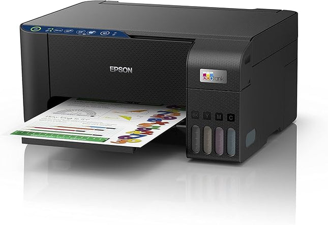 Epson EcoTank L3252 A4 Colour 3-in-1 Printer with Wi-Fi – Black