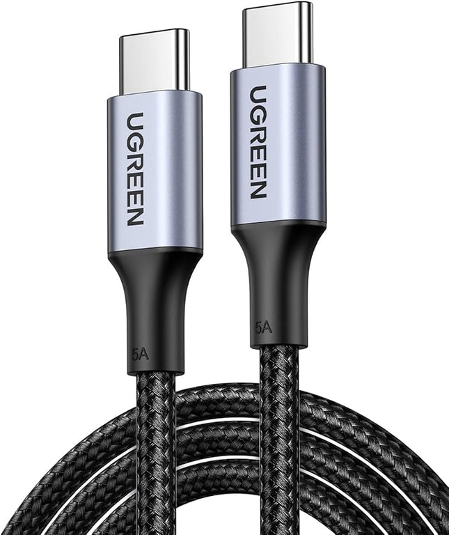 UGREEN USB C Cable 2M, Braided 100W Power Delivery PD Super Fast Charge Cable USB C to Type-C for iPhone 15/16/17 pro max, iPad mini 7, MacBook Pro, iPad, Samsung S25