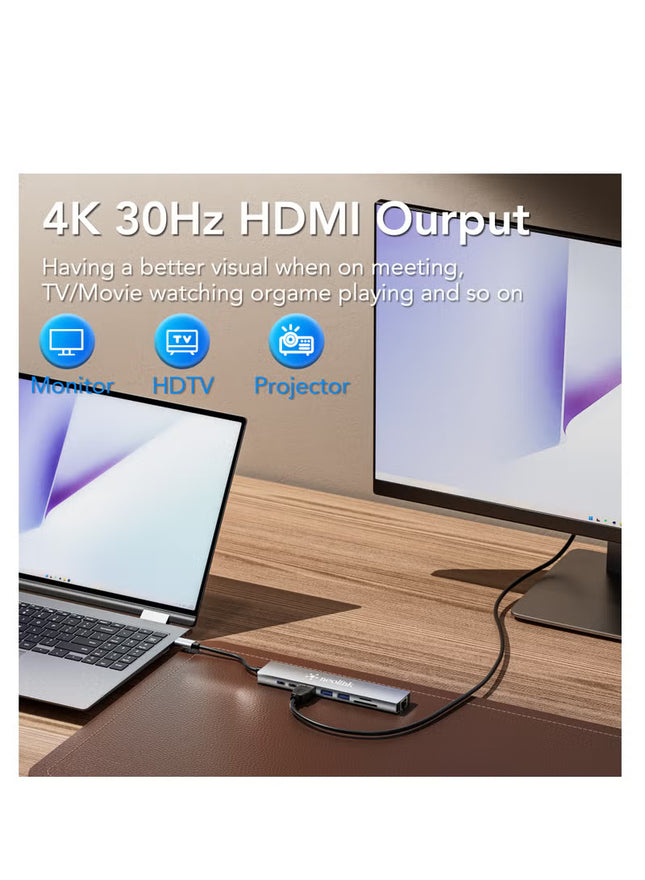 Neolink 8-in-1 USB-C Hub Adapter, HDMI 4K output, RJ45