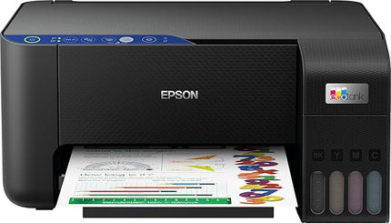 Epson EcoTank L3252 A4 Colour 3-in-1 Printer with Wi-Fi – Black