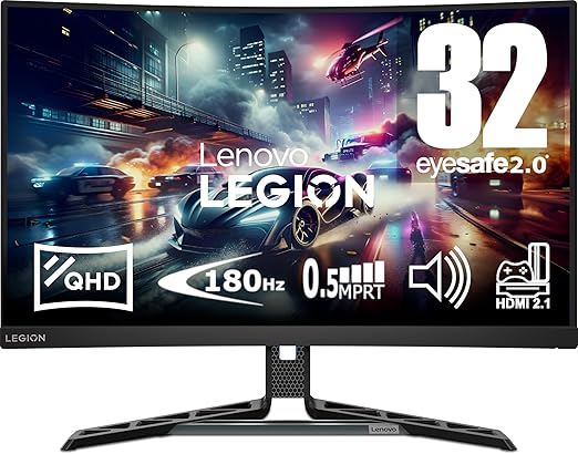 Lenovo Legion R32qc-30 31.5" Curved QHD Gaming Monitor – 180Hz, 0.5ms, FreeSync | UAE