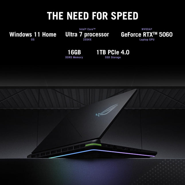 ASUS ROG Strix G16 Gaming Laptop – Ultra 9 275HX, RTX 5060 8GB, 16GB DDR5, 1TB SSD, 16″ WQXGA | G615LM-S5115