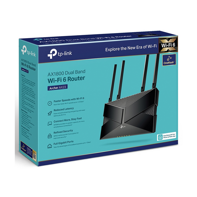 TP-Link Archer AX1800 Dual-Band Wi-Fi 6 Router (ARCHER-AX23)
