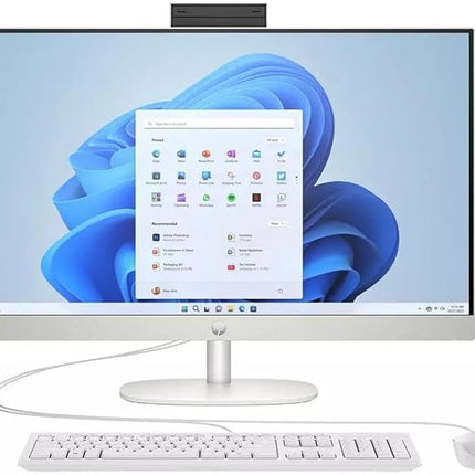 HP All-in-One 27-cr0031ne Desktop PC, Intel Core i7-1355U, 16GB RAM, 512GB SSD, 27" FHD, FreeDOS, White