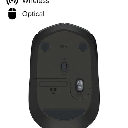 Logitech M170 Wireless Mouse Grey/Black