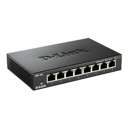 D-Link 8 Port Gigabit Unmanaged Metal Desktop Switch | DGS-108 Black
