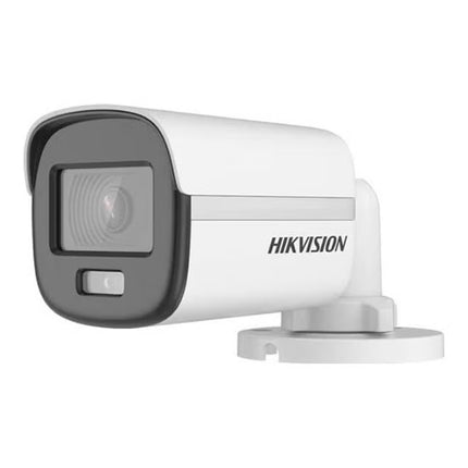 HikVision 2.8mm 2MP ColorVu HD-TVI Mini Bullet Camera, Full-Time Color Night Vision, Built-in White Light (Up to 20m), IP67 Weatherproof, 12V DC, WDR, DNR, BLC | DS-2CE10DF0T-PF