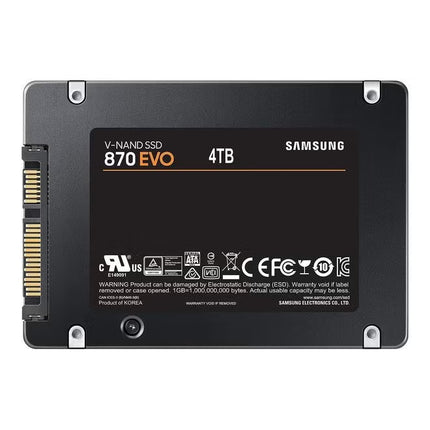 Samsung 870 EVO 4TB 2.5” SATA III Internal SSD 4TB storage
