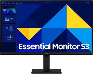 Samsung Essential Monitor S3 S30GD 24-Inch Full HD IPS Monitor, 100Hz – LS24D300GAMXUE