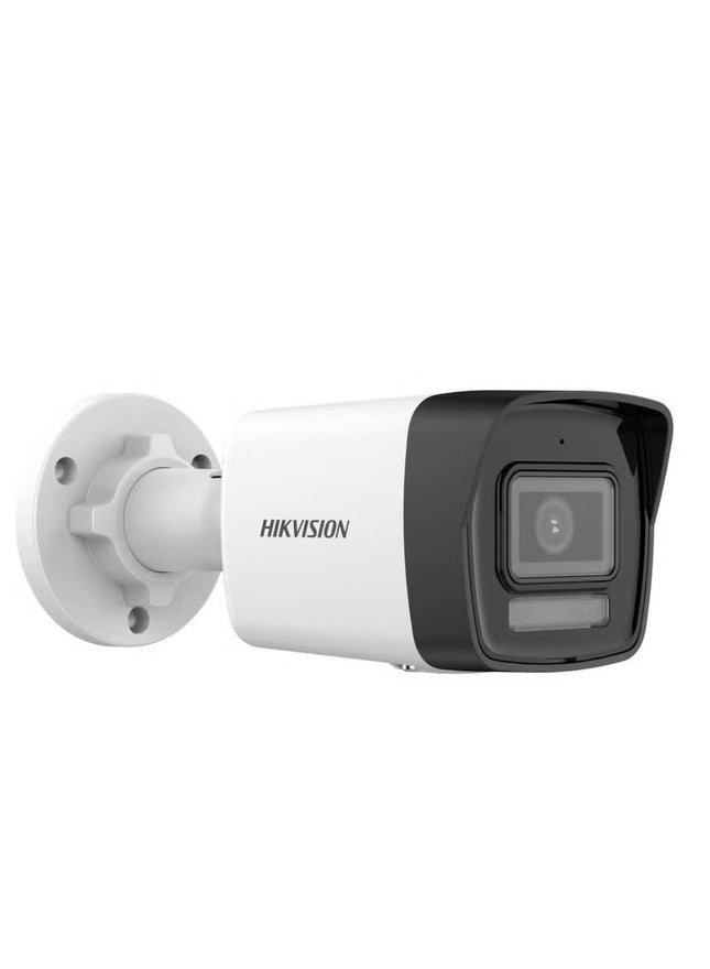 HikVision 2 MP Smart Hybrid Light Fixed Bullet Network Camera, 2.8 mm Lens, H.265+ Compression, Up to 30m IR Light Range, Built-in Mic, IP67 Water & Dust Resistant, White | DS-2CD1023G2-LIU