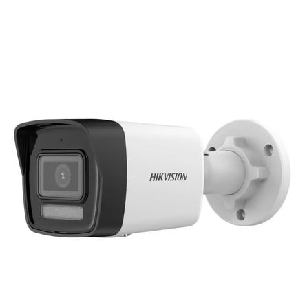 HikVision 2 MP Smart Hybrid Light Fixed Bullet Network Camera, 2.8 mm Lens, H.265+ Compression, Up to 30m IR Light Range, Built-in Mic, IP67 Water & Dust Resistant, White | DS-2CD1023G2-LIU