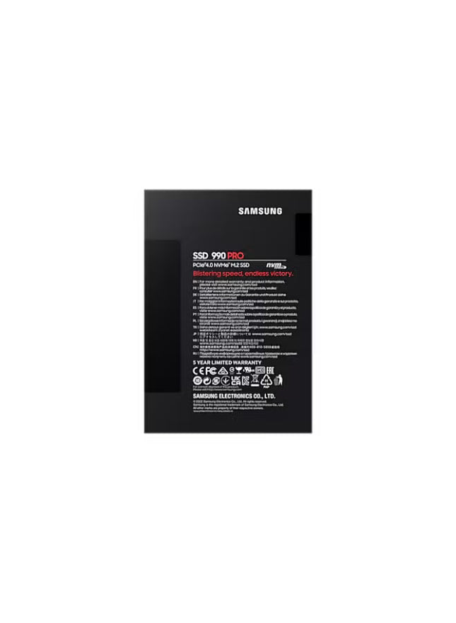 Samsung 990 Pro 2 TB NVMe M.2 Internal SSD, PCIe Gen 4.0 x4, NVMe 2.0 Interface, 7450 MB/s Sequential Read Speed, 6900 MB/s