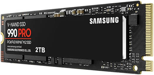 SAMSUNG 990 Pro 2TB NVMe M.2 Internal SSD, PCIe Gen 4.0 x4, NVMe 2.0 Interface, 7450 MB/s Sequential Read Speed, 6900 MB/s Sequential Write Speed, 3.3 Voltage, V-NAND 3-bit MLC